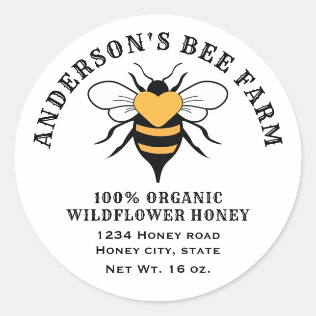 Adesivo Vintage bee jar (Frente)