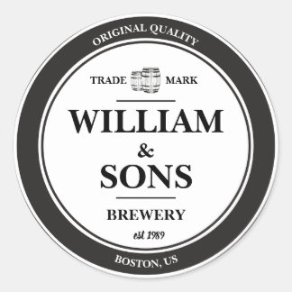 Adesivo Vintage Beer Fatory Label Sticker