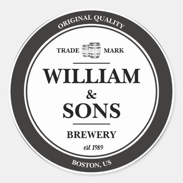 Adesivo Vintage Beer Fatory Label Sticker (Frente)