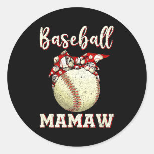 Adesivo Vintage beisebol mamaw softball feminino leopardo