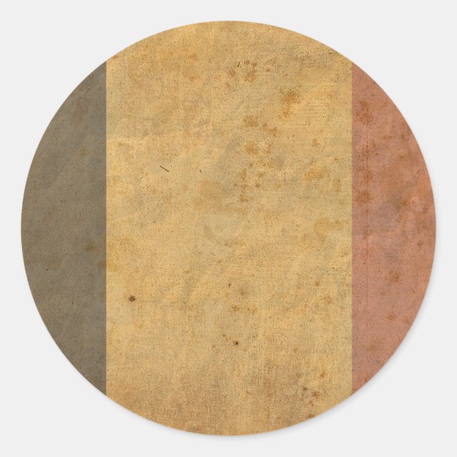 Adesivo Vintage Belgium Flag (Frente)