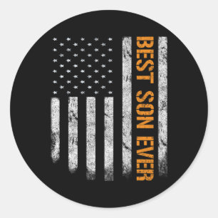 Adesivo Vintage Best Son Ever American Flag Dia de os pais