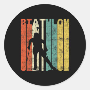 Adesivo Vintage Biathlon Retro Biathlett Gift