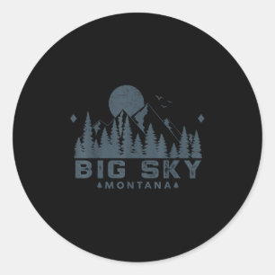 Adesivo Vintage Big Sky Montana Mt Ski Mountain Outdoor Va
