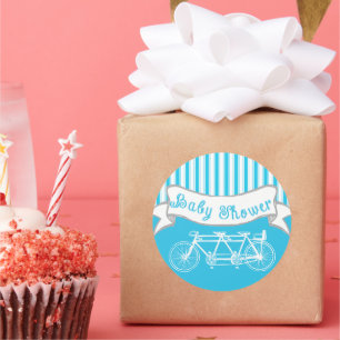 Adesivo Vintage Bike para o Chá de Três Bebês