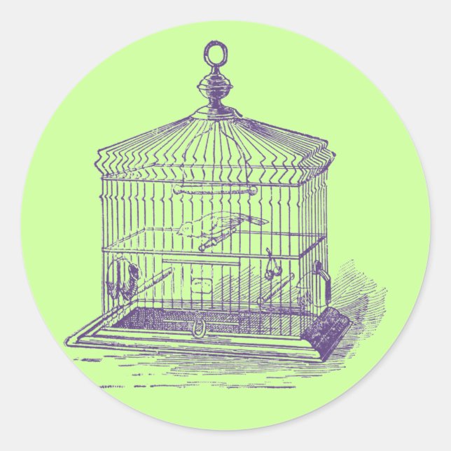 Adesivo Vintage Bird Cage (Frente)