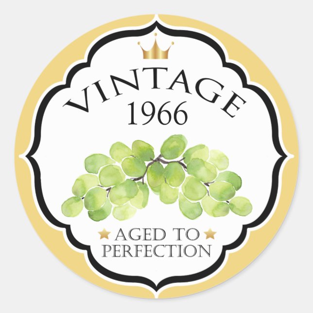 Adesivo Vintage Birthday (Frente)