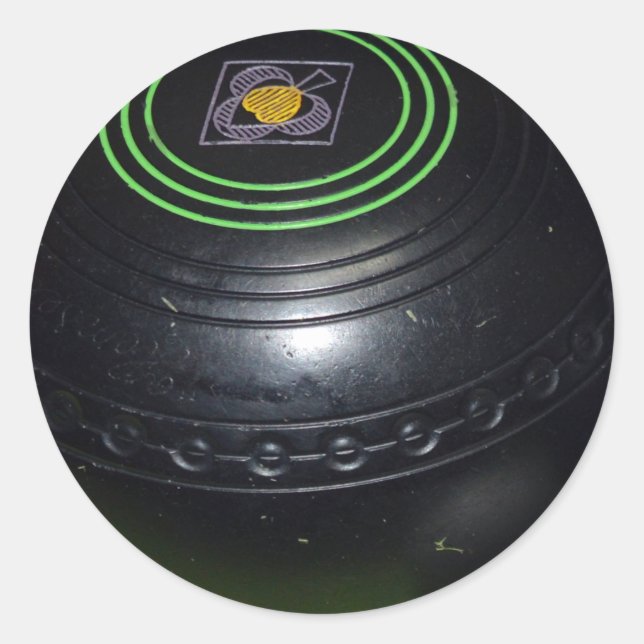 Adesivo Vintage Black Lawn Bowl, (Frente)
