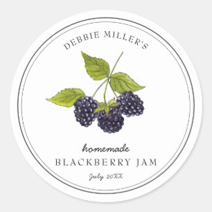 Adesivo Vintage Blackberry em White Jam