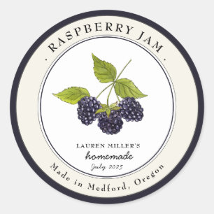 Adesivo Vintage Blackberry Jam jar Rótulo de conserva