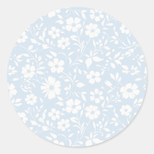Adesivo Vintage Bloom Neutro - Azul Pó