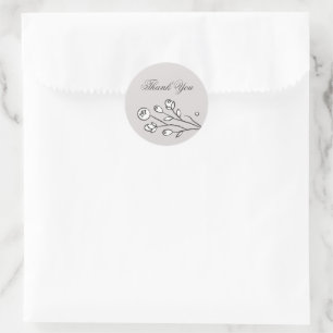 Adesivo Vintage Blooms Closure Sticker - Cinza
