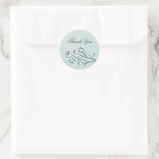 Adesivo Vintage Blooms Closure Sticker - Teal (Bolsa)
