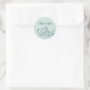 Adesivo Vintage Blooms Closure Sticker - Teal