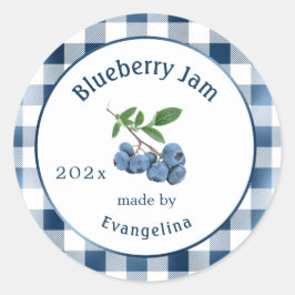 Adesivo Vintage Blue Blueberry Jam Canning
