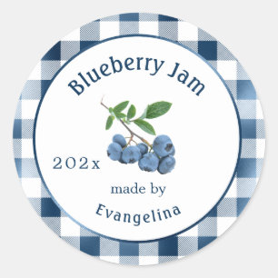 Adesivo Vintage Blue Blueberry Jam Canning
