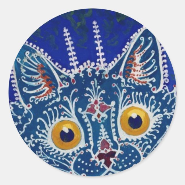 Adesivo Vintage Blue Cat Sticker (Frente)