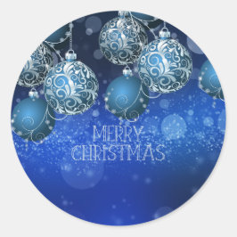 Adesivo Vintage Blue Flat (Personalise) Christmas Card