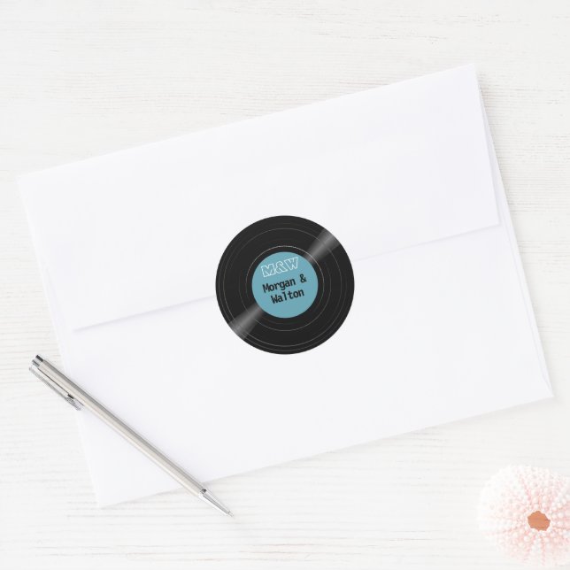 Adesivo Vintage Blue Label Sticker (Envelope)