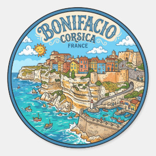Adesivo Vintage Bonifacio Córsega França França