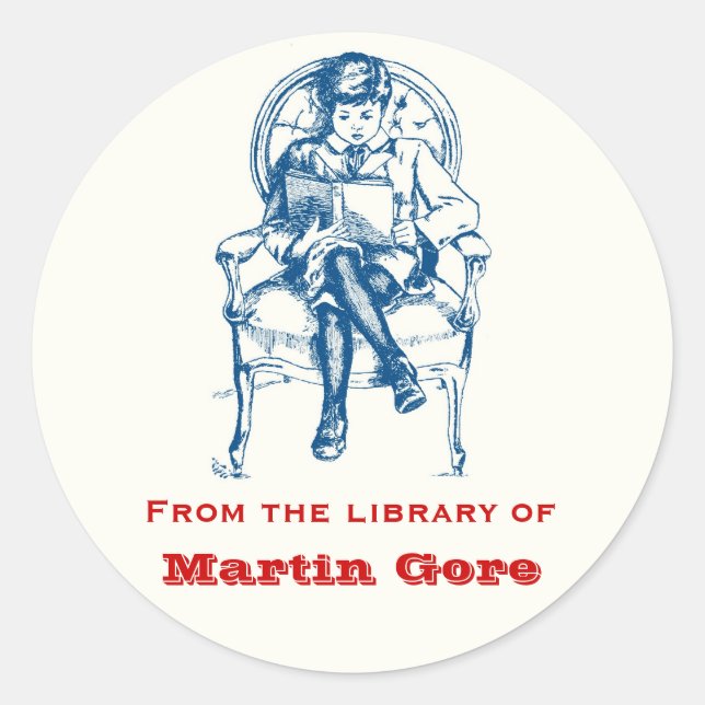 Adesivo Vintage Bookplate Stickers (Frente)