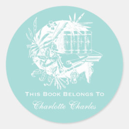 Adesivo Vintage Bookplate Stickers