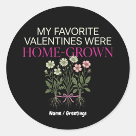 Adesivo Vintage Botanical Home-Grown Valentines Scientific