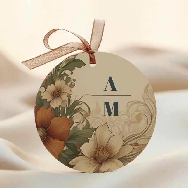 Adesivo Vintage Bougainvillea Art Nouveau Wedding (Criador carregado)