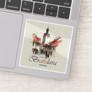 Adesivo Vintage Bratislava Slovakia Viagem, Antiga Torre M