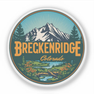 Adesivo Vintage Breckenridge Colorado Montanha Rochosa