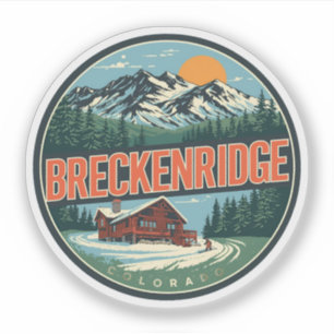 Adesivo Vintage Breckenridge Colorado Montanha Rochosa
