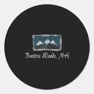 Adesivo Vintage Bretton Woods New Hampshire Winter Skiing