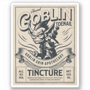 Adesivo Vintage Bruxa Rótulo de Poção das Bruxas Decoração