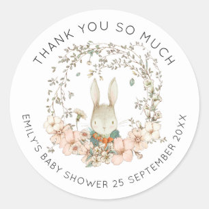 Adesivo Vintage Bunny Green Deixa Obrigado Chá de fraldas