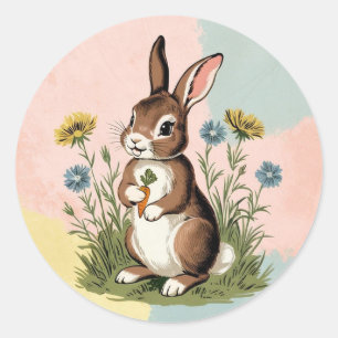 Adesivo Vintage Bunny - Páscoa Nostálgica