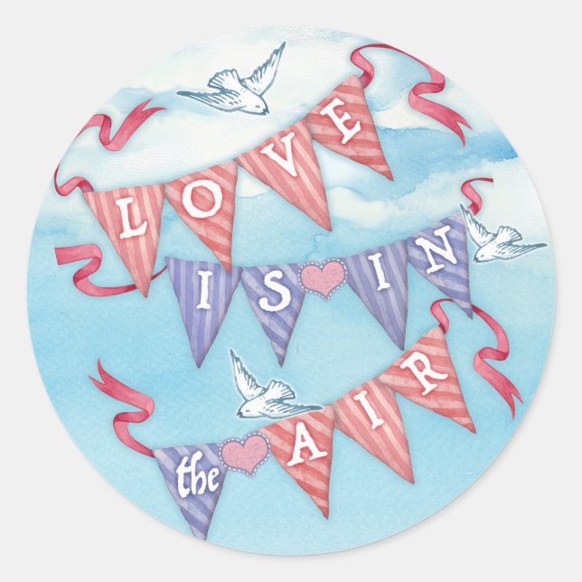 Adesivo Vintage Bunting Noivado Stickers (Frente)