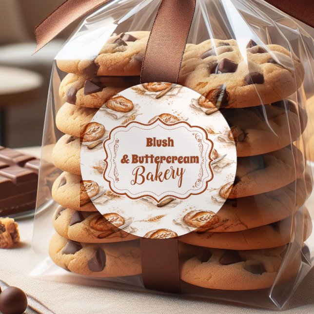 Adesivo Vintage Buttercream Bakery Business (Criador carregado)