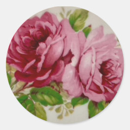 Adesivo Vintage Cabbage Rosa Elegance Sticker