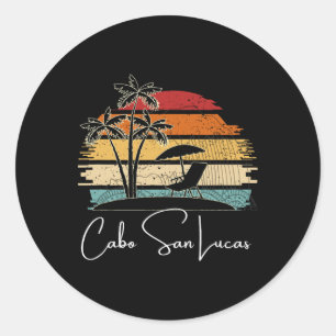 Adesivo Vintage Cabo San Lucas Beach Lover Palm Trees Spri