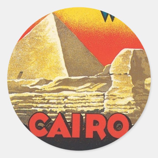 Adesivo Vintage Cairo Egypt Viagem (Frente)