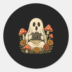 Adesivo Vintage Call Mushroom Ghost Com Camera Woodland H