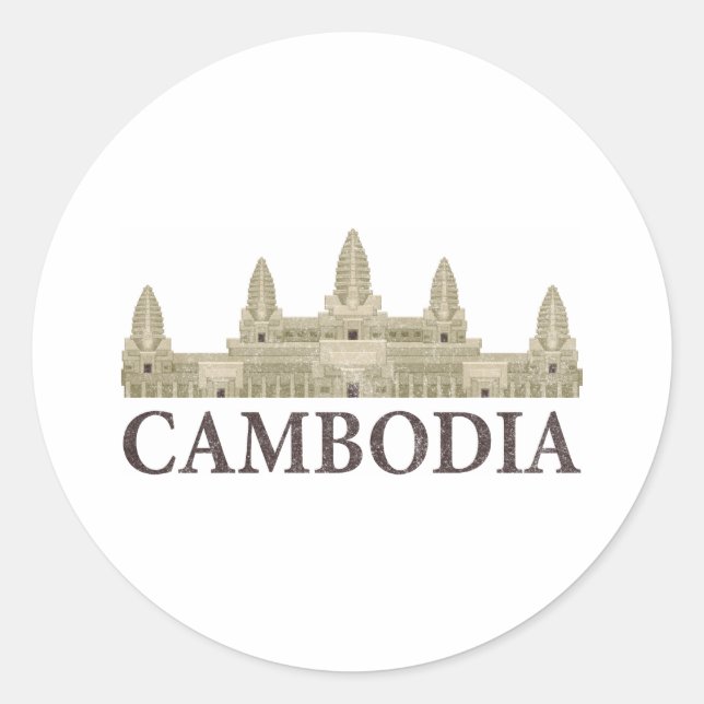 Adesivo Vintage Camboja (Frente)