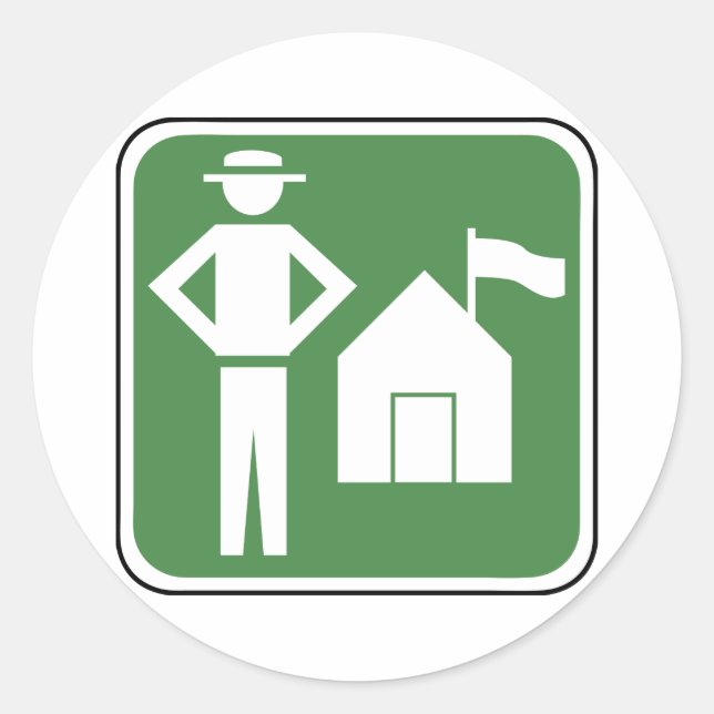 Adesivo Vintage Camping Sign (Frente)