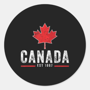 Adesivo Vintage Canada Est 1867 Patriotic Proud M.