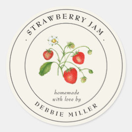Adesivo Vintage Canning Strawberry Jam Labs