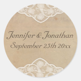 Adesivo Vintage Canvas e punhetas de casamentos