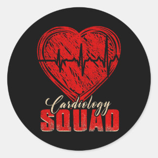Adesivo Vintage Cardiology Squad Cardiovascular