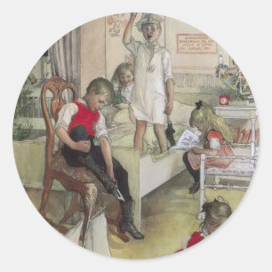 Adesivo Vintage Carl Larsson Manhã de Natal 1894