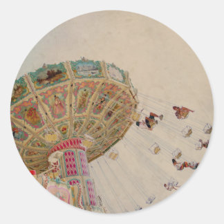 Adesivo Vintage carrossel em Paris