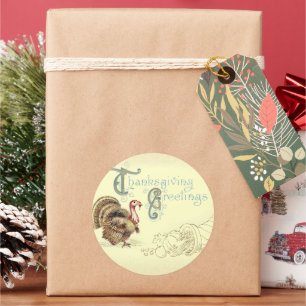 Adesivo Vintage - Cartão de Posto - Ação de Graças - P